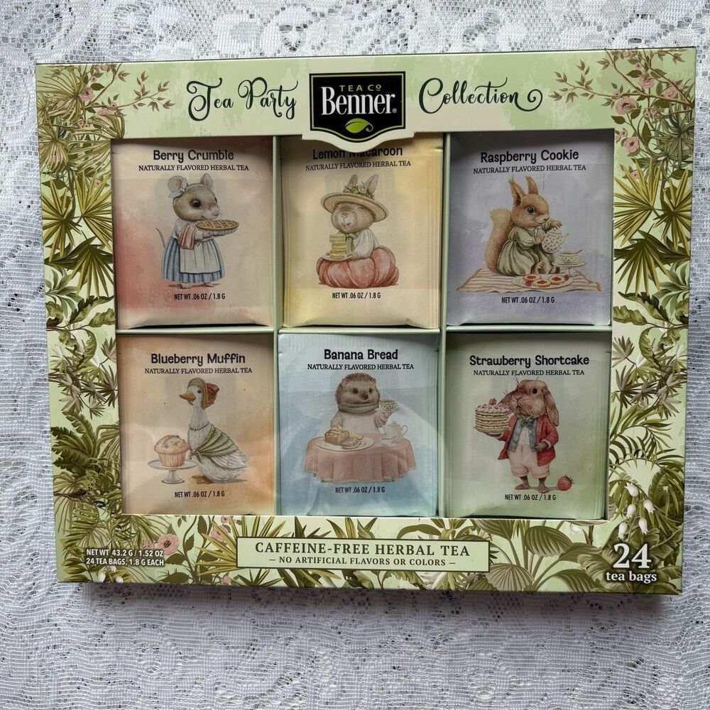 Aldi Benner Tea Co Tea Party Collection Caffeine Free Herbal Tea Assortment NEW